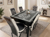 Black Versace Turkish Style Dining Table & Chair