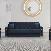 LION SOFA BLACK AND GOLD