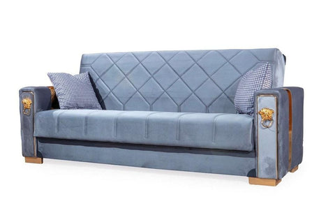 LION SOFA BLACK AND GOLD