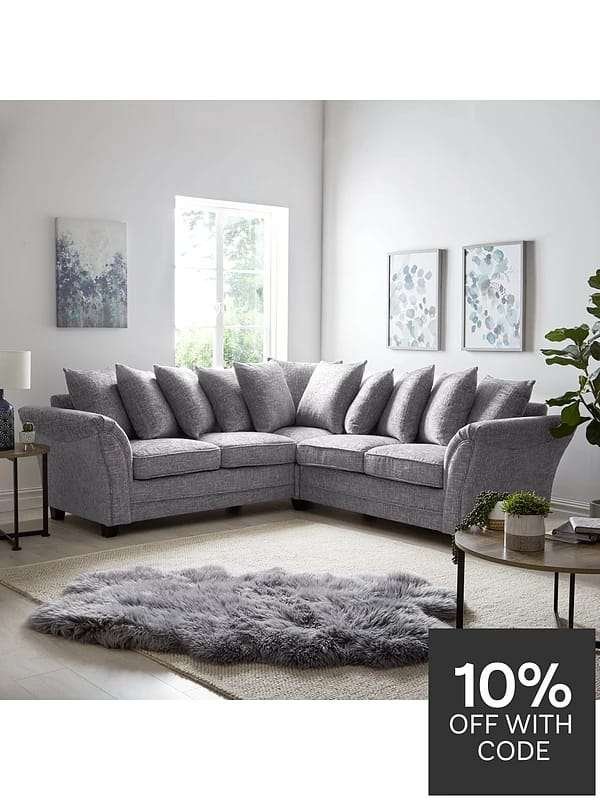 Very Home Dury Chunky Weave Corner Group Sofa