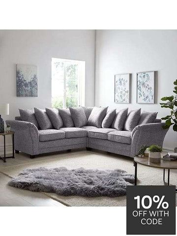 Very Home Dury Chunky Weave Corner Group Sofa