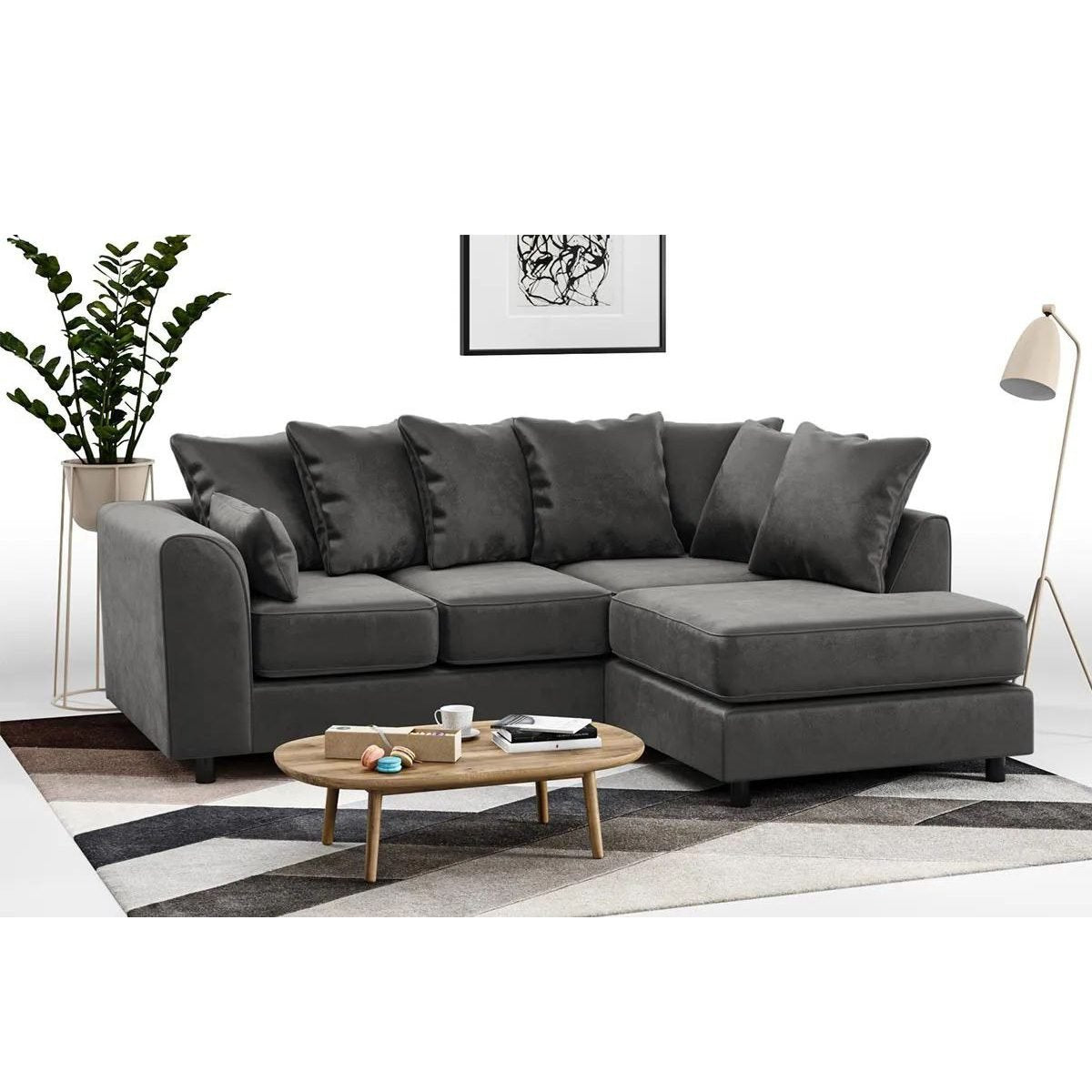 Dylan Sofa Collection: 1-Seater, 2-Seater, 3-Seater, & 5-Seater Options in Plush Crush Chenille and Kensington jumbo cord Fabric – Perfect for Your Home in the UK!