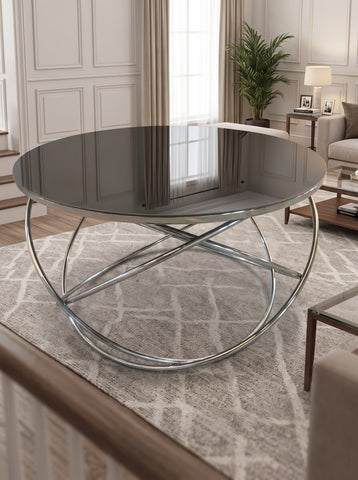 THE PLANET SILVER LEG COFFEE TABLE