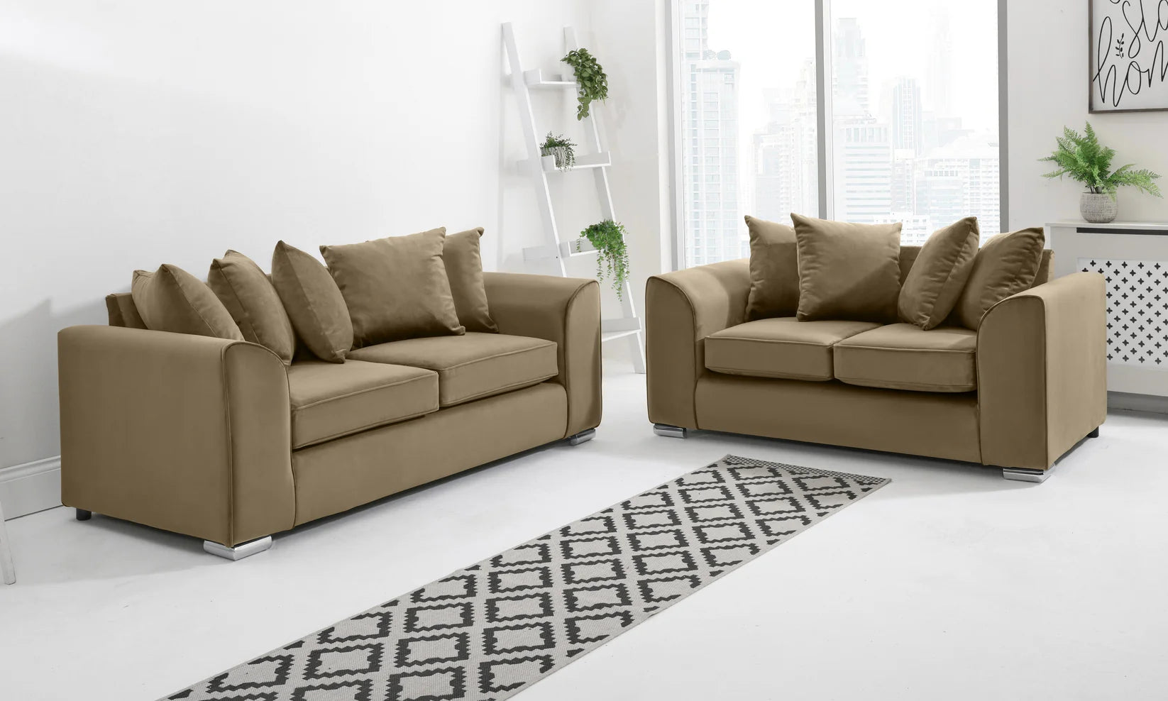 Dylan Sofa Collection: 1-Seater, 2-Seater, 3-Seater, & 5-Seater Options in Plush Crush Chenille and Kensington jumbo cord Fabric – Perfect for Your Home in the UK!