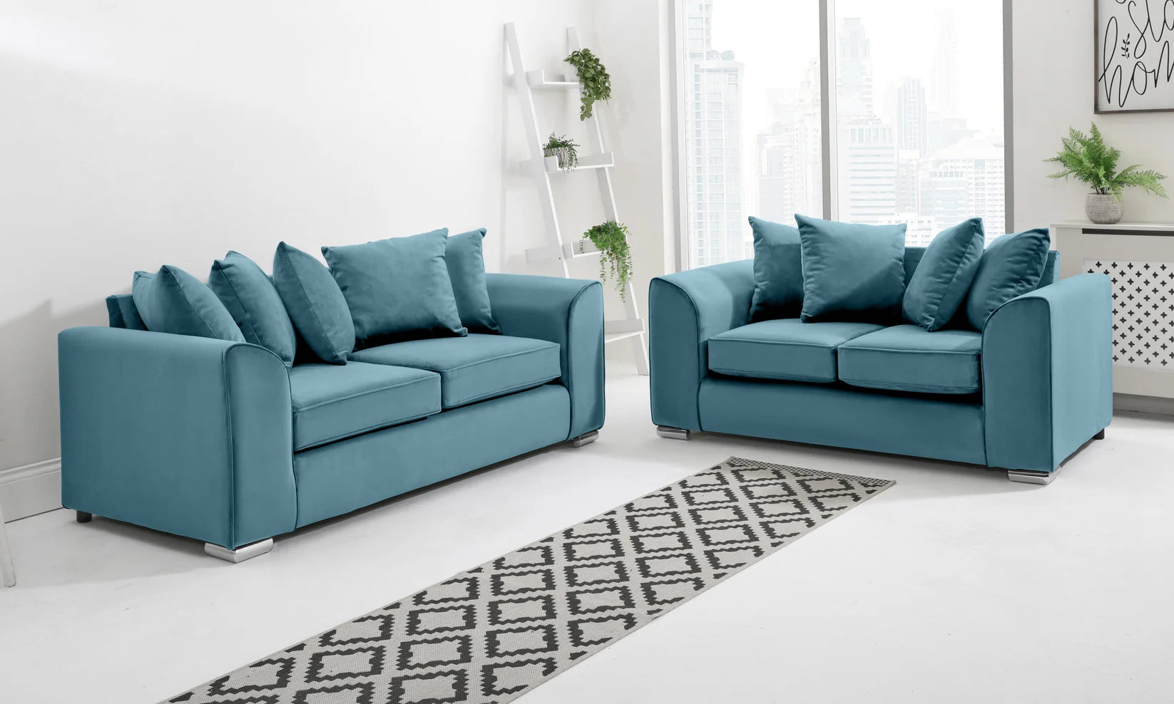 Dylan Sofa Collection: 1-Seater, 2-Seater, 3-Seater, & 5-Seater Options in Plush Crush Chenille and Kensington jumbo cord Fabric – Perfect for Your Home in the UK!