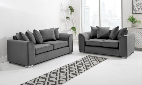 Dylan Sofa Collection: 1-Seater, 2-Seater, 3-Seater, & 5-Seater Options in Plush Crush Chenille and Kensington jumbo cord Fabric – Perfect for Your Home in the UK!