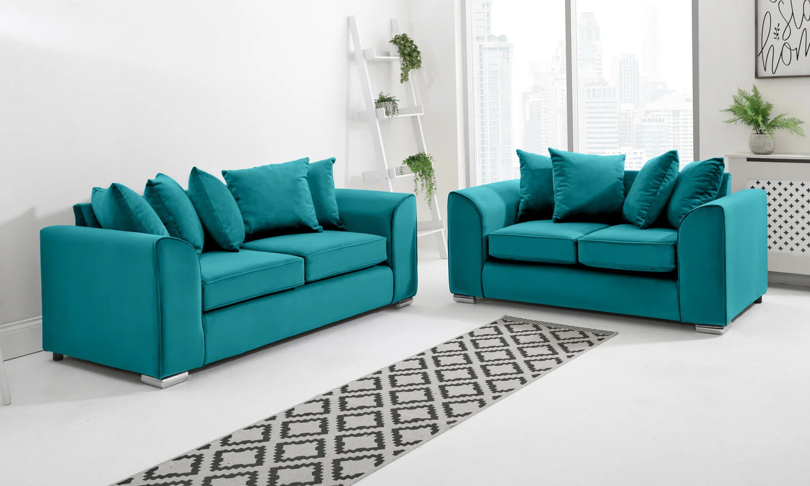 Dylan Sofa Collection: 1-Seater, 2-Seater, 3-Seater, & 5-Seater Options in Plush Crush Chenille and Kensington jumbo cord Fabric – Perfect for Your Home in the UK!