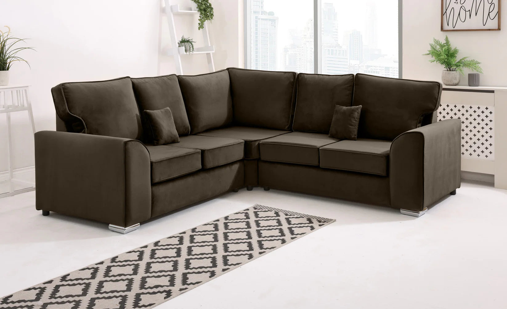 Dylan Sofa Collection: 1-Seater, 2-Seater, 3-Seater, & 5-Seater Options in Plush Crush Chenille and Kensington jumbo cord Fabric – Perfect for Your Home in the UK!