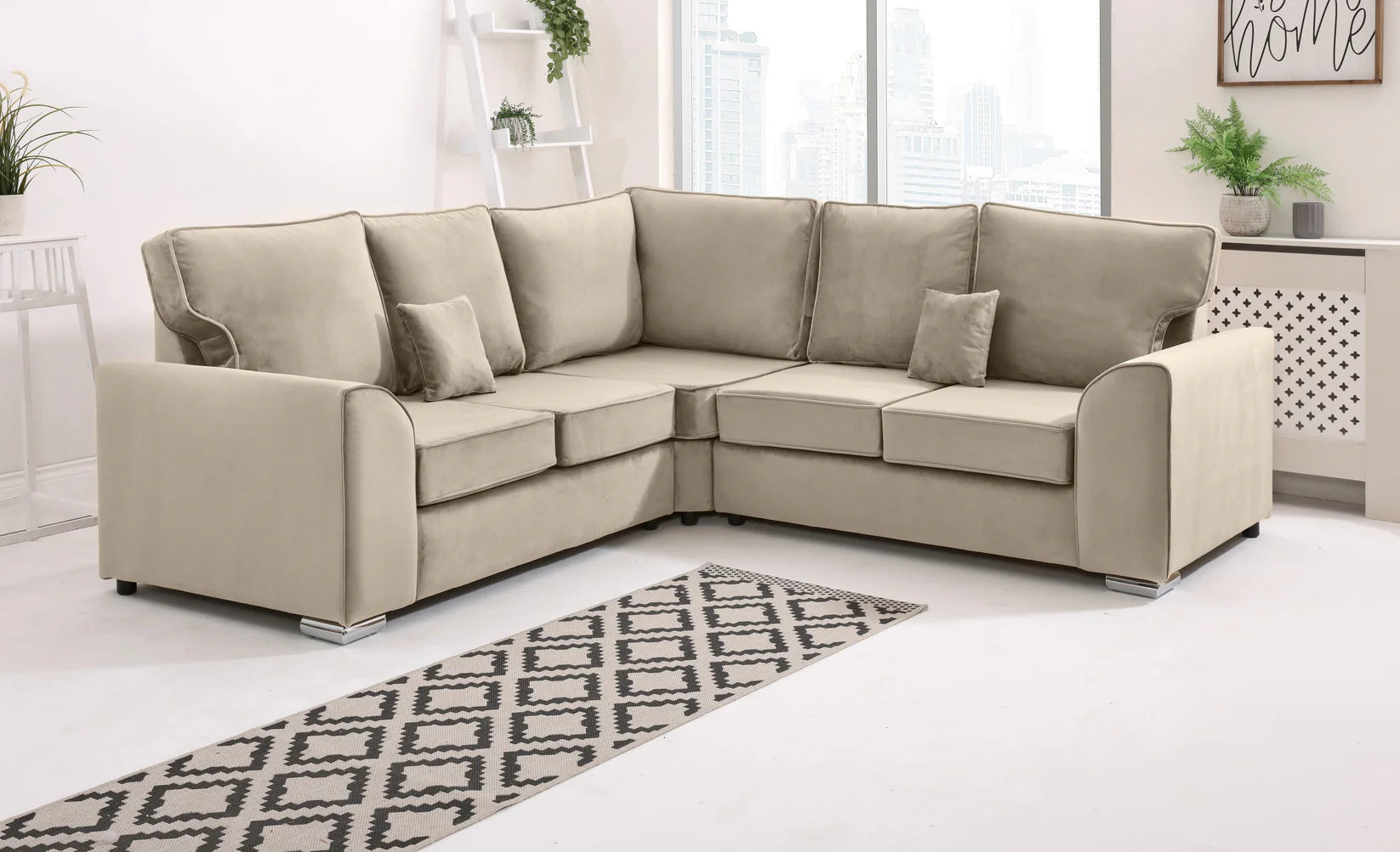 Dylan Sofa Collection: 1-Seater, 2-Seater, 3-Seater, & 5-Seater Options in Plush Crush Chenille and Kensington jumbo cord Fabric – Perfect for Your Home in the UK!