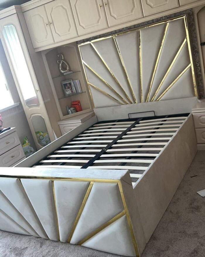 MDS BEDS Upholstered Ottoman Storage Bed | King Size Bed with Storage | Velvet Double Bed Frame | Bed Frames