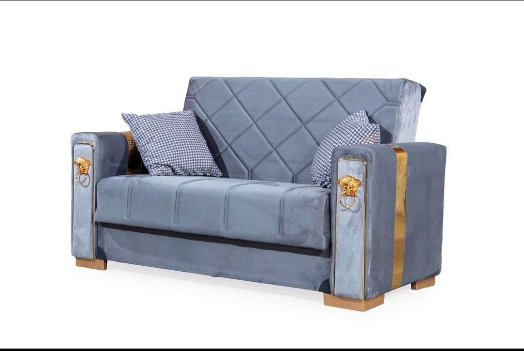 LION SOFA BLACK AND GOLD
