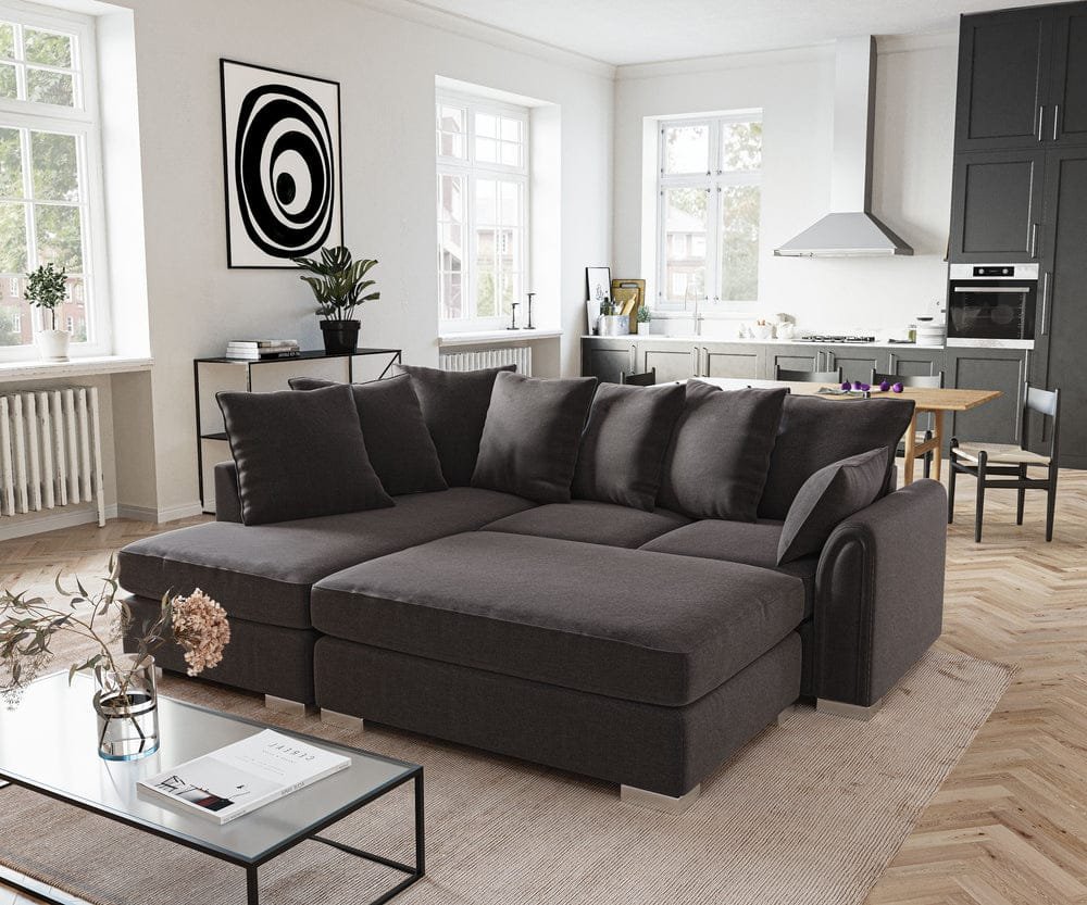 Chiswick corner sofa with large stool left/right handed