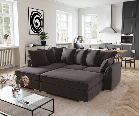 Chiswick corner sofa with large stool left/right handed