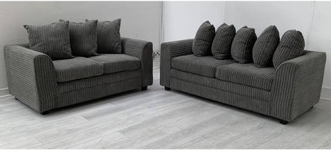 Dylan Sofa Collection: 1-Seater, 2-Seater, 3-Seater, & 5-Seater Options in Plush Crush Chenille and Kensington jumbo cord Fabric – Perfect for Your Home in the UK!