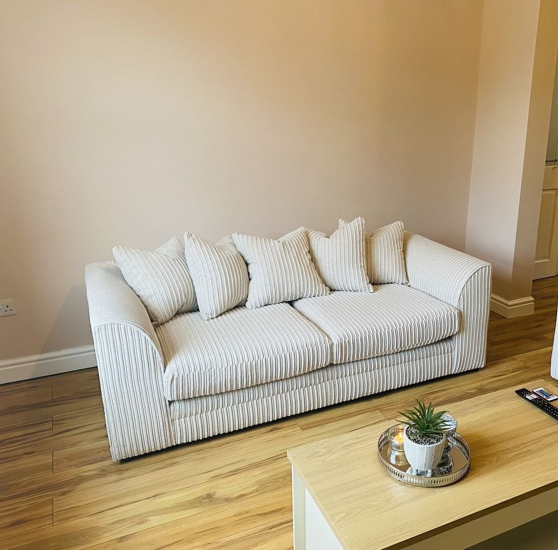 Dylan Sofa Collection: 1-Seater, 2-Seater, 3-Seater, & 5-Seater Options in Plush Crush Chenille and Kensington jumbo cord Fabric – Perfect for Your Home in the UK!