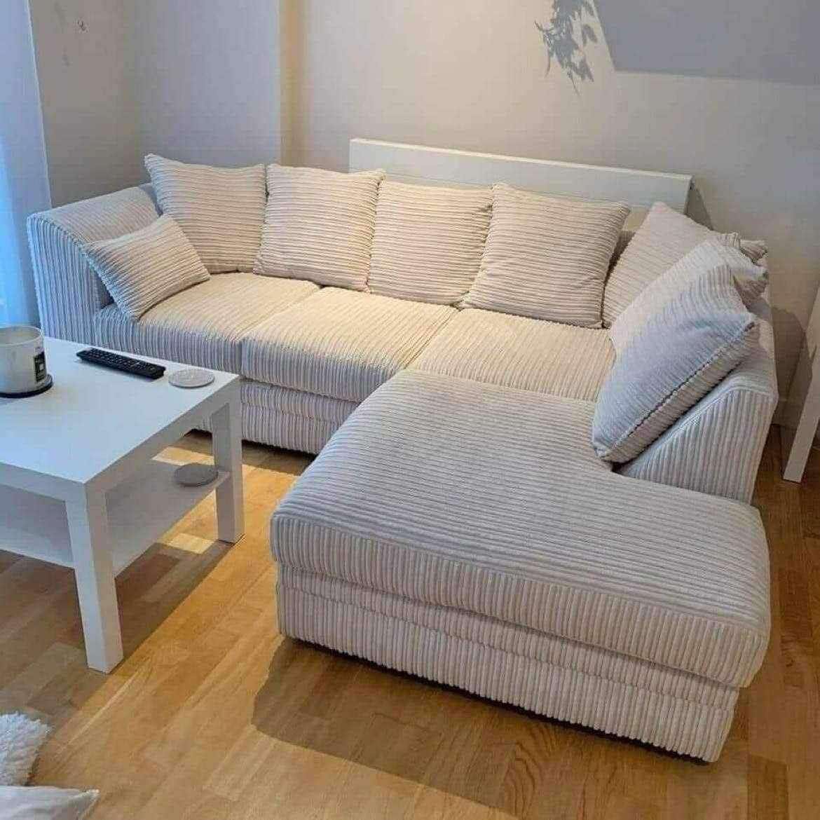 Dylan Sofa Collection: 1-Seater, 2-Seater, 3-Seater, & 5-Seater Options in Plush Crush Chenille and Kensington jumbo cord Fabric – Perfect for Your Home in the UK!
