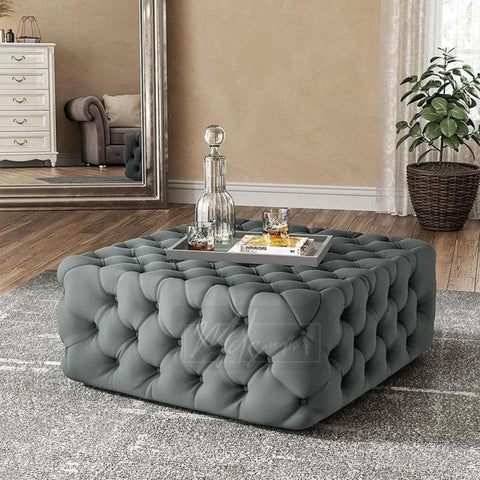 Elegant Chesterfield Footstool – Timeless Style & Comfort for Your Home!