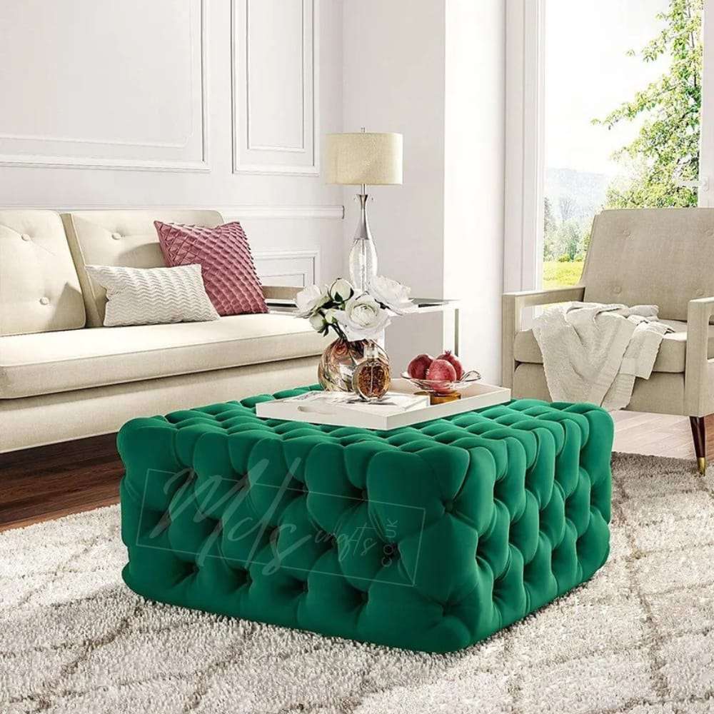 Elegant Chesterfield Footstool – Timeless Style & Comfort for Your Home!