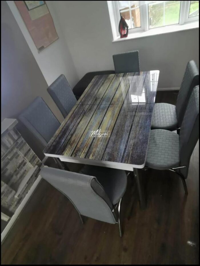 Rusty Grey Turkish Style Dining Table & Chair
